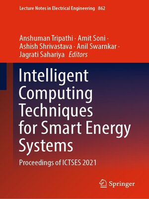 cover image of Intelligent Computing Techniques for Smart Energy Systems